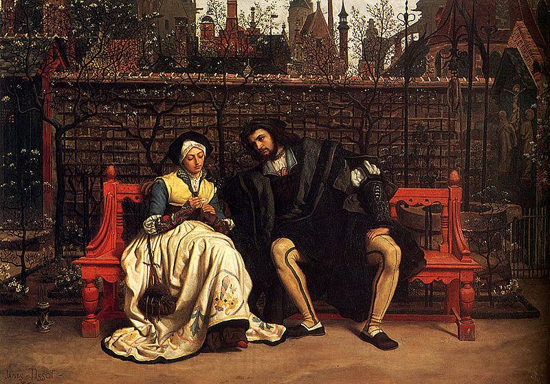 James Tissot Faust and Marguerite in the Garden Spain oil painting art
